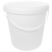 20ltr White PP Tamper Evident Bucket with Plastic Handle