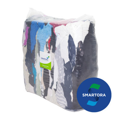 Coloured T Shirt Wipers - 10kg Bag  - 45/60Plt