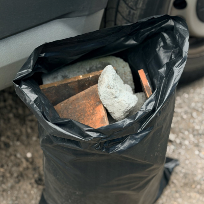 Black Rubble Sacks - 75ltr - 540 x 790mm (21 x 31" approx.) - 10bags/roll