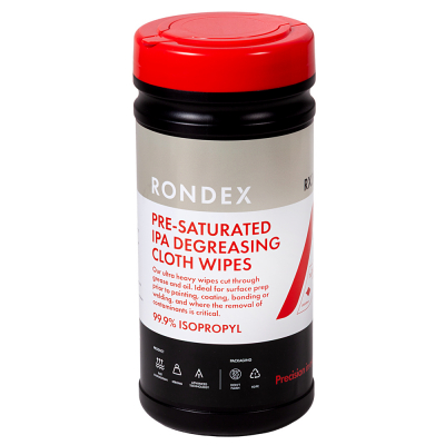 Rondex RX.199 Pre-Saturated Cloth Wipes 99.9% IPA - 100 Sheet