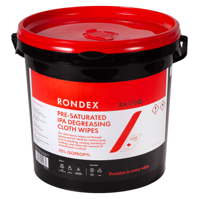 Rondex RX.170A Degreasing Wipes 70% IPA - 250 Sheet